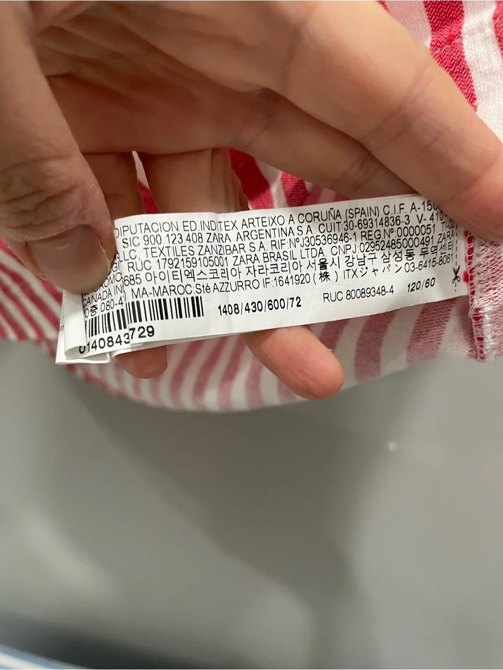 Zara Red and White Striped Cotton Kids Dress